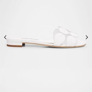 Manolo Blahnik Haribal Nappa Leather Flats